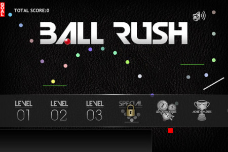 エーブレイン、ボールをゴールまで誘導するiOS向けパズルゲーム「BALL RUSH」をリリース1