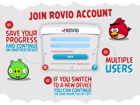 端末を替えても大丈夫　Rovio、アカウントサービス「Rovio Account」を全世界に向け提供開始1