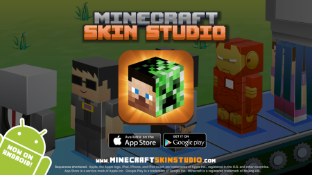 英57 Digital、スマホ上でMinecraftのスキンが作れるアプリ「Minecraft Skin Studio」のAndroid版をリリース