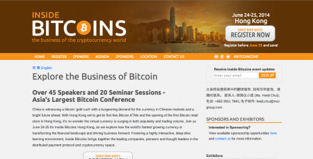 仮想通貨「Bitcoin」専門のカンファレンスイベント「Inside Bitcoins」、香港でも開催決定