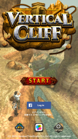 SummerTimeStudio、断崖絶壁を降りていくスマホ向け新作アクションゲーム「Vertical Cliff」をリリース1