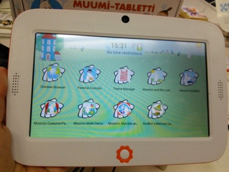 【TGS2015】子供向けのムーミン・タブレットに仙台市の企業が開発したアプリがプリインストール…仙台市とフィンランド・オウル市の取り組み