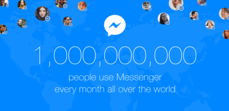 Facebookメッセンジャー、遂に月間アクティブユーザー数が10億人を突破