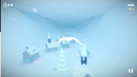 【やってみた】美しい雪景色の中を飛び回る美麗エンドレスランゲーム「White Trip」