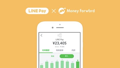 LINE Pay、自動家計簿・資産管理サービスの「マネーフォワード」と連携
