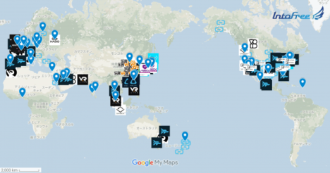 IntoFree、世界400箇所以上を網羅したロケーションVR/ARマップを公開